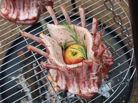 Fruit op de barbecue
