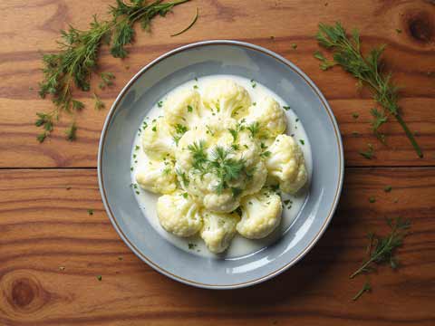 Bloemkool koken in melk