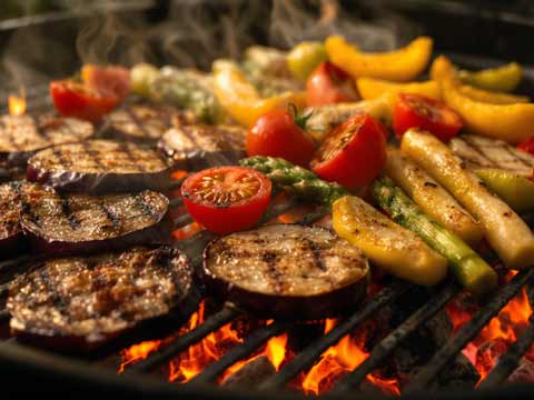 Groente op de barbecue